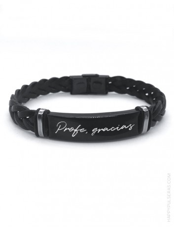 pulsera hombre para personalizar con estilo regalos para profesores. Grabado gratis