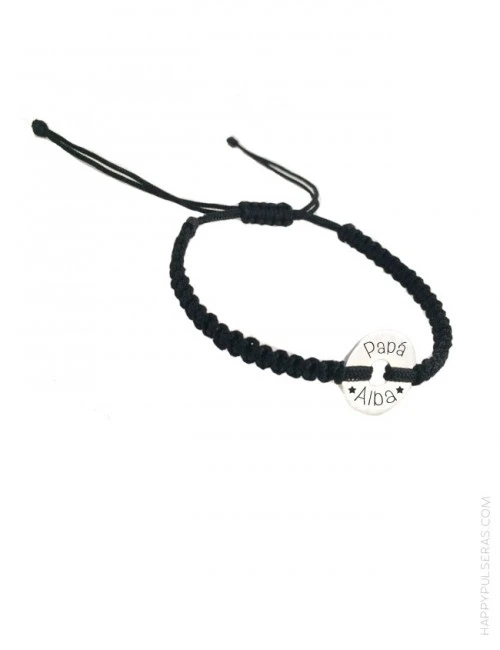 Pulsera donut plata GRABADO GRATIS. Dedicatoria para papá. Regalo original papá.