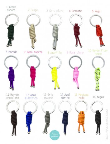 Elige el color que más te guste para tu llavero grabado de nuestra tienda de joyería online de regalos personalizados