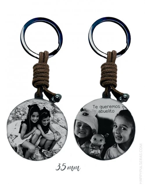 Llavero personalizado de titanio para grabado de fotos