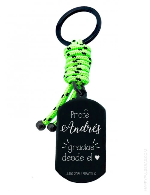 Detalle para los profesores, un llavero personalizado para agradecer todo su esfuerzo. Happypulseras