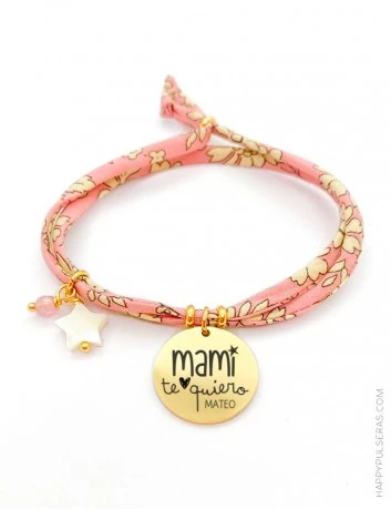 Regalos para mamá ideales. En Happypulseras personalizamos estas pulseras liberty para mamá.