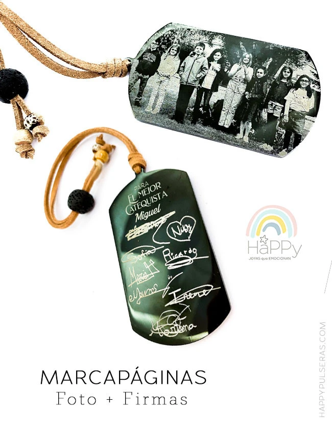 MarcapƔginas titanio negro para profesores con foto y firmas de los alumnos del grupo de clase MarcapƔginas titanio negro para profesores con foto y firmas de los alumnos del grupo de clase