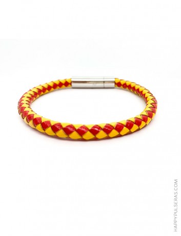 Llévate de recuerdo de España una pulsera con los colores de la bandera, la grabamos con tu nombre- Happy