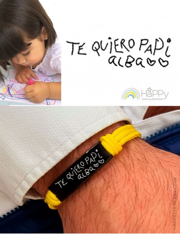 Pulseras naúticas grabadas con el dibujo de un niño -regalos originales para hombre