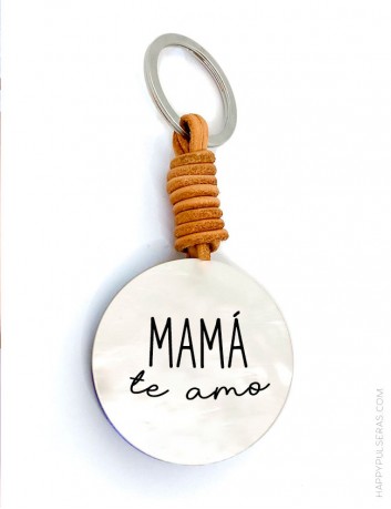 Llaveros para mamá de nácar con grabados personalizados en Happypulseras- Regalos originales para MAMI