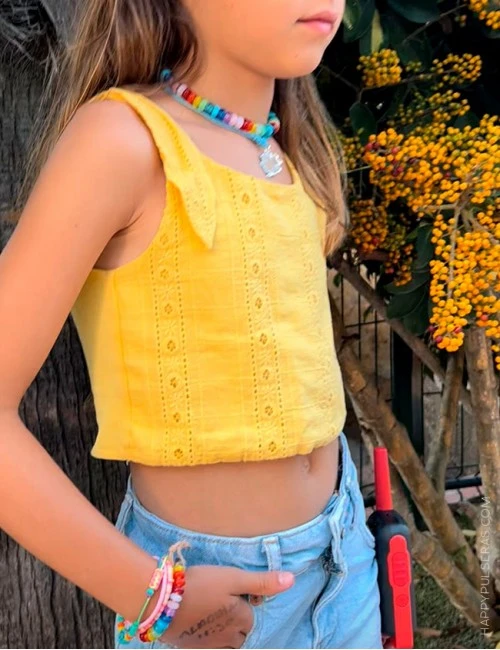 Conjunto pulsera y collar colorines en acrílico top ventas en Verano happypulseras