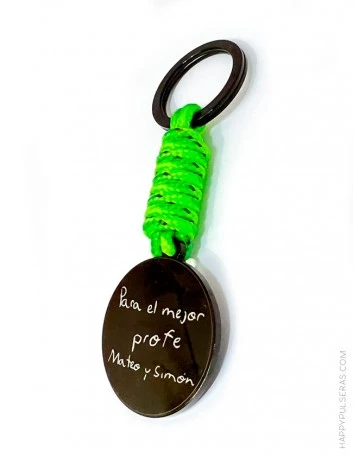 Dibujos grabados en las medallas de los llaveros- Grabados originales - Happypulseras