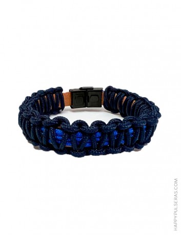 Pulsera nautica para unisex a medida, grabada en cierre de titanio