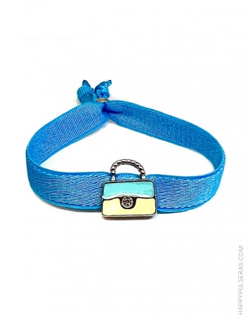 Regala pulseras elásticas con abalorio decorativo- ELige azul o rosa