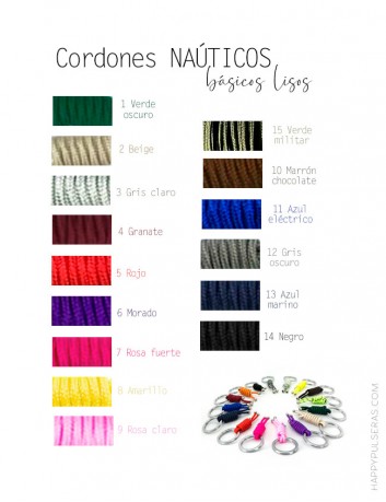 Elige el color que más te guste para tus pulseras nauticas de Happypulseras aretes de plata personalizados