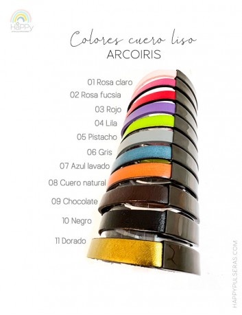 En Happypulseras tenemos muchos colores de cuero para montar las pulseras personalizadas - Happypulseras