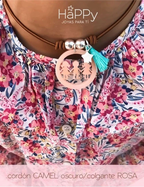 Colgante personalizado con niños o niñas, te lo hacemos con uno, dos, hasta 3... HAPPYPULSERAS