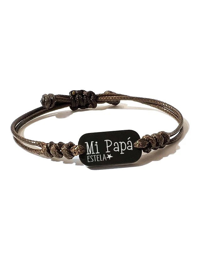 Pulsera acrílico negro para Papá