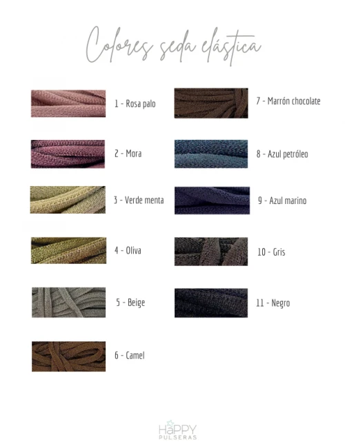 Variedad de colores de seda