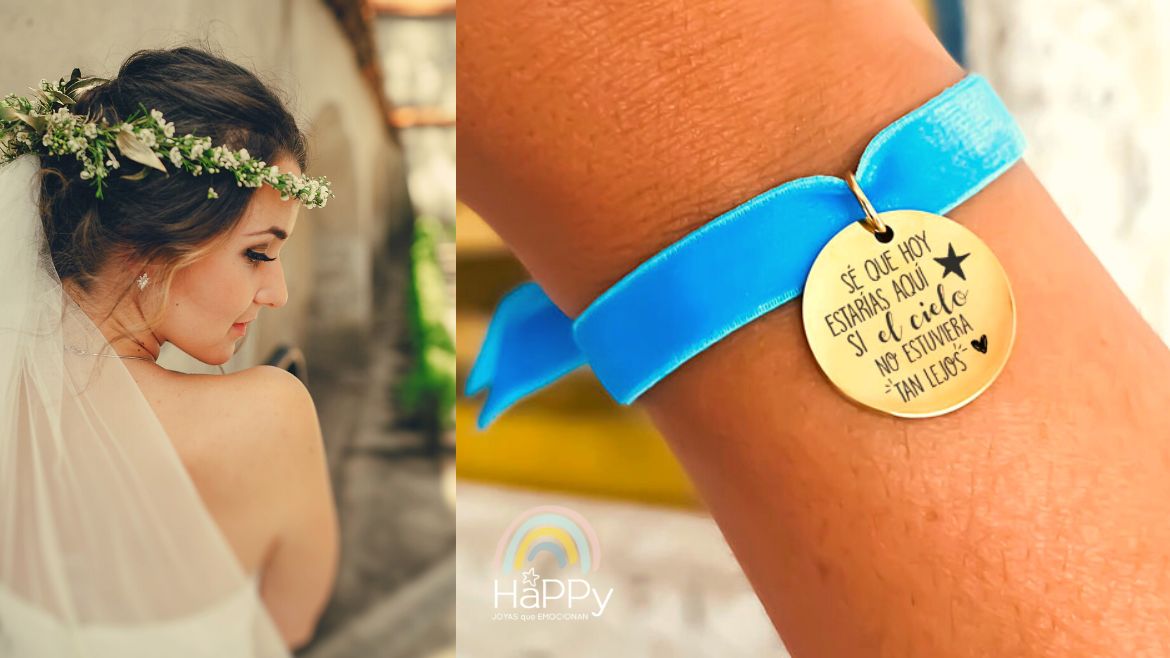 Detalles personalizados para BODAS - Happy pulseras